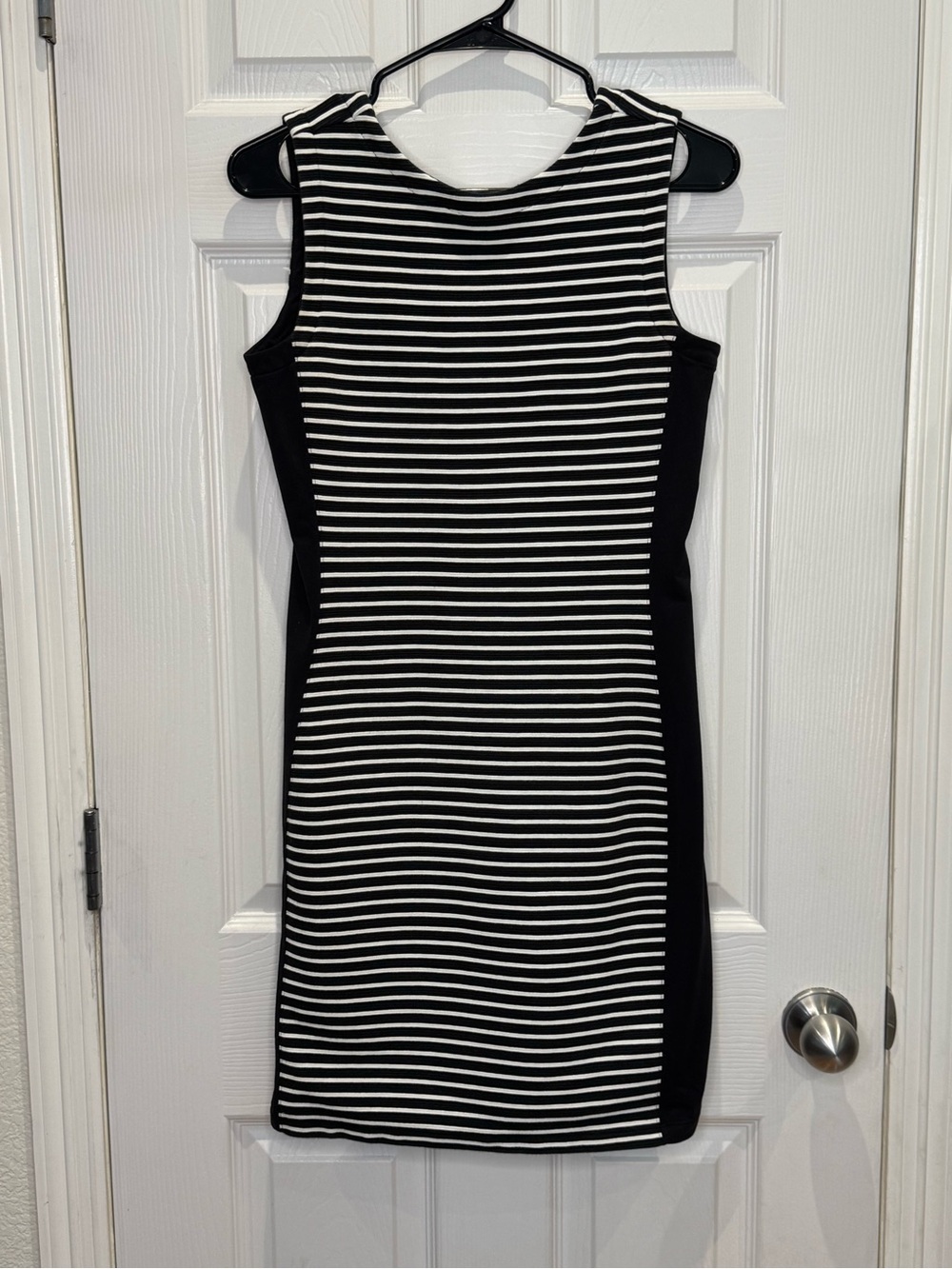 Athleta Women's Small Black White Striped Mala Tank Dress - Picture 1 of 7